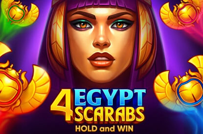 4 Egypt Scarabs slot artwork featuring Egyptian symbols and Kendoo’s new 4 Pots mechanic